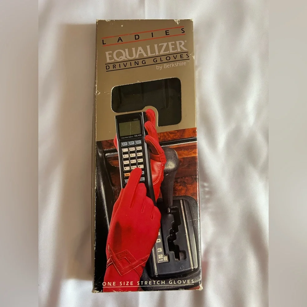 Vintage Berkshire Equalizer Black Women's Driving Gloves - One Size - 1990 NWOTS